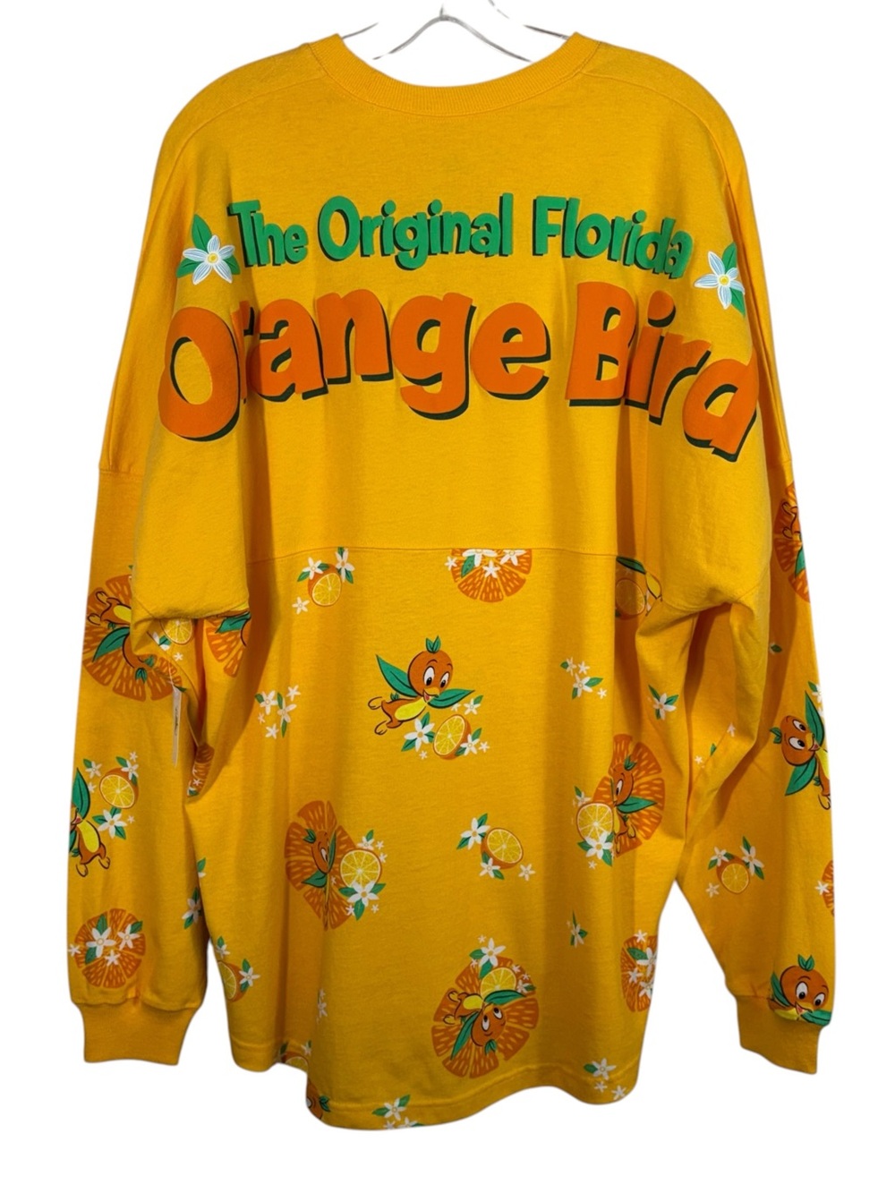 Disney Parks Spirit Jersey Original Florida Orange Bird Adult Long Sleeve NWT L